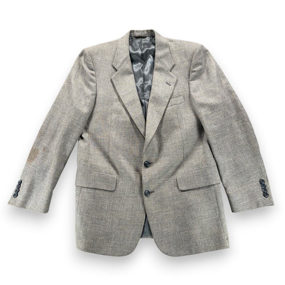Vintage Christian Dior Jacket Mens 40 Gray Blazer Monsieur Union USA 80s